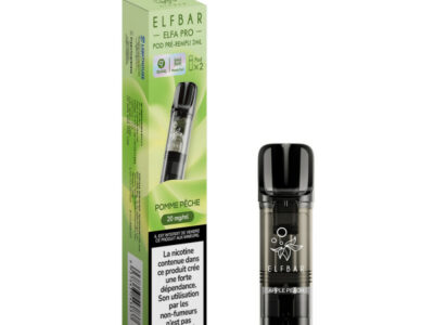 Pack de 2 Pods ELFA Pro 2ml 20mg ElfBar - Pomme Pêche