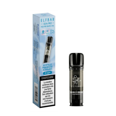 Pack de 2 Pods ELFA Pro 2ml 20mg ElfBar - Myrtille Framboise acidulées