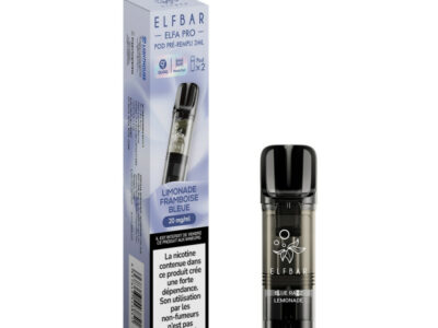 Pack de 2 Pods ELFA Pro 2ml 20mg ElfBar - Limonade Framboise Bleue