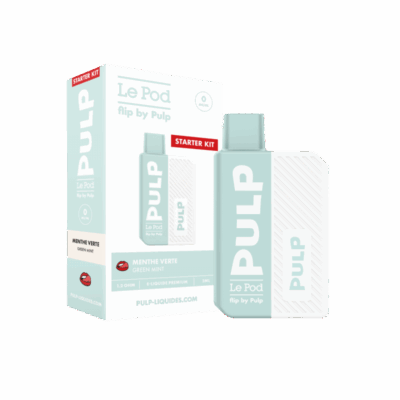 Starter Kit Pod Flip Pulp 2ml 10mg - Menthe Verte
