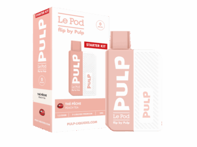 Starter Kit Pod Flip Pulp 2ml 20mg - Thé Pêche