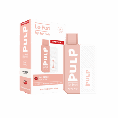 Starter Kit Pod Flip Pulp 2ml 20mg - Thé Pêche