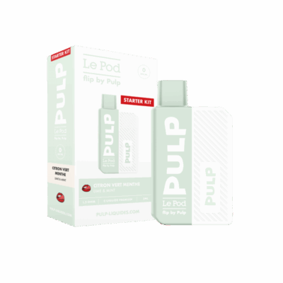 Starter Kit Pod Flip Pulp 2ml 10mg - Citron Vert Menthe