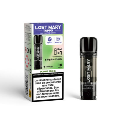 Pod Tappo 2ml 10mg Lost Mary - Pomme Pêche