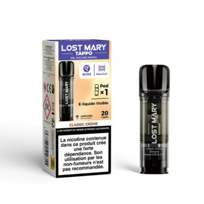 Pod Tappo 2ml 20mg Lost Mary - Classic Crème