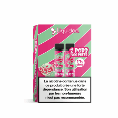 Pack 2 de Pods Wpuff Pod 2ml 1.7% Liquideo - Fruit du dragon