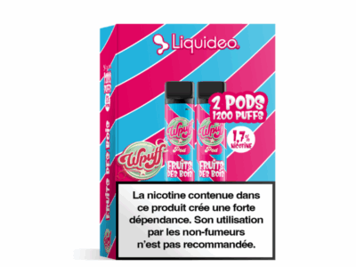Pack 2 de Pods Wpuff Pod 2ml 1.7% Liquideo - Fruits des bois