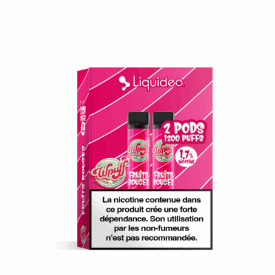 Pack 2 de Pods Wpuff Pod 2ml 1.7% Liquideo - Fruits Rouges