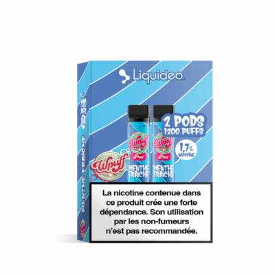 Pack 2 de Pods Wpuff Pod 2ml 1.7% Liquideo - Menthe fraîche