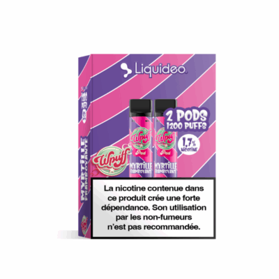 Pack 2 de Pods Wpuff Pod 2ml 1.7% Liquideo - Myrtille Framboyante