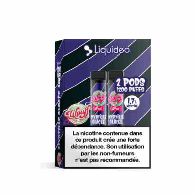 Pack 2 de Pods Wpuff Pod 2ml 1.7% Liquideo - Myrtille Glacée