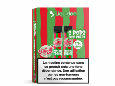 Pack 2 de Pods Wpuff Pod 2ml 1.7% Liquideo - Pastèque Fraise