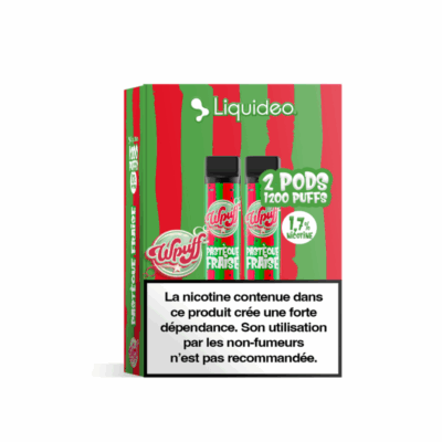 Pack 2 de Pods Wpuff Pod 2ml 1.7% Liquideo - Pastèque Fraise