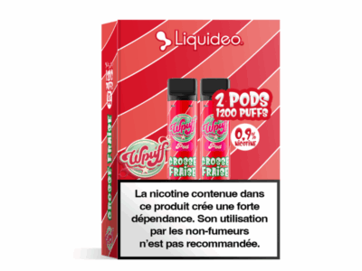 Pack 2 de Pods Wpuff Pod 2ml 0.9% Liquideo - Grosse fraise