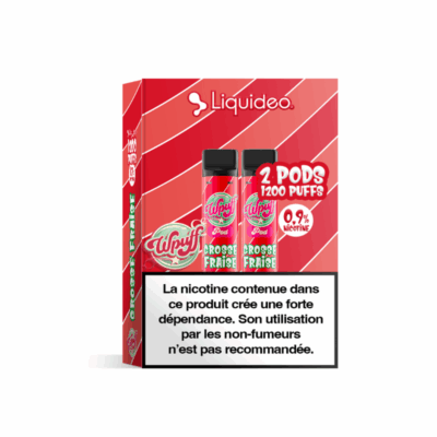 Pack 2 de Pods Wpuff Pod 2ml 0.9% Liquideo - Grosse fraise