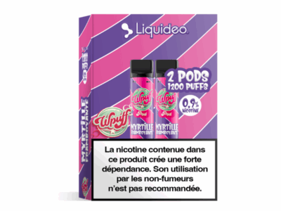 Pack 2 de Pods Wpuff Pod 2ml 0.9% Liquideo - Myrtille Framboyante