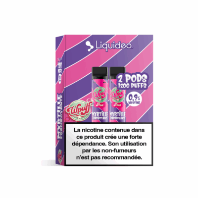 Pack 2 de Pods Wpuff Pod 2ml 0.9% Liquideo - Myrtille Framboyante
