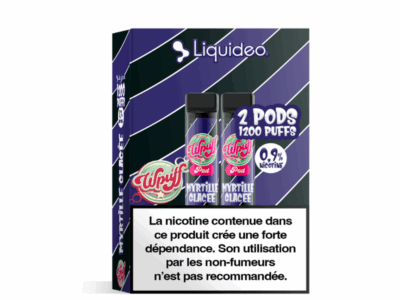Pack 2 de Pods Wpuff Pod 2ml 0.9% Liquideo - Myrtille Glacée