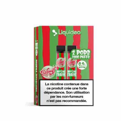 Pack 2 de Pods Wpuff Pod 2ml 0.9% Liquideo - Pastèque Fraise