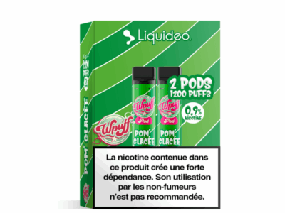 Pack 2 de Pods Wpuff Pod 2ml 0.9% Liquideo - Pom' Glacée (Apple Ice)