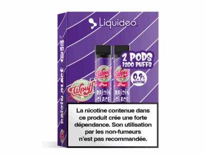 Pack 2 de Pods Wpuff Pod 2ml 0.9% Liquideo - Raisin glacé