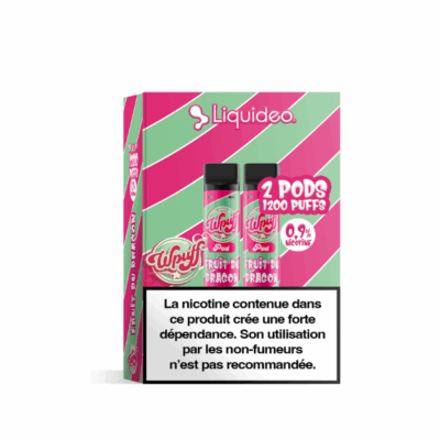 Pack 2 de Pods Wpuff Pod 2ml 0.9% Liquideo - Fruit du dragon
