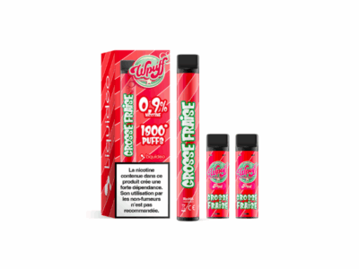 Kit WPuff 1800 Pod + 3 pods 2ml 0.9% Liquideo - Grosse fraise