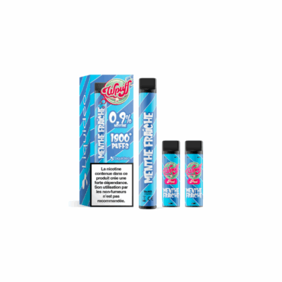 Kit WPuff 1800 Pod + 3 pods 2ml 0.9% Liquideo - Menthe fraîche