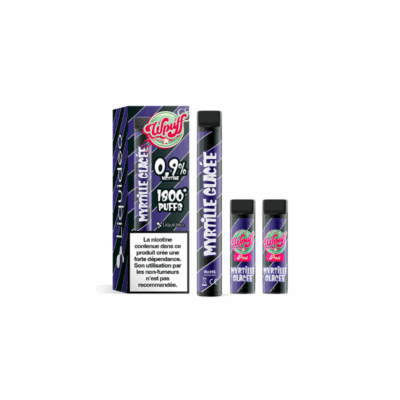 Kit WPuff 1800 Pod + 3 pods 2ml 0.9% Liquideo - Myrtille Glacée