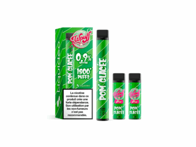 Kit WPuff 1800 Pod + 3 pods 2ml 0.9% Liquideo - Pom' Glacée (Apple Ice)