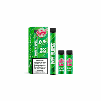 Kit WPuff 1800 Pod + 3 pods 2ml 0.9% Liquideo - Pom' Glacée (Apple Ice)