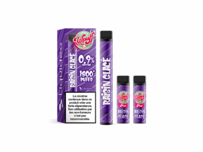 Kit WPuff 1800 Pod + 3 pods 2ml 0.9% Liquideo - Raisin glacé