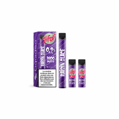 Kit WPuff 1800 Pod + 3 pods 2ml 0.9% Liquideo - Raisin glacé