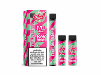 Kit WPuff 1800 Pod + 3 pods 2ml 1.7% Liquideo - Fruit du dragon