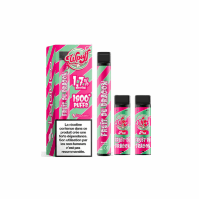 Kit WPuff 1800 Pod + 3 pods 2ml 1.7% Liquideo - Fruit du dragon