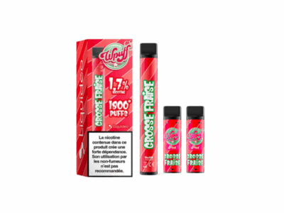 Kit WPuff 1800 Pod + 3 pods 2ml 1.7% Liquideo - Grosse fraise