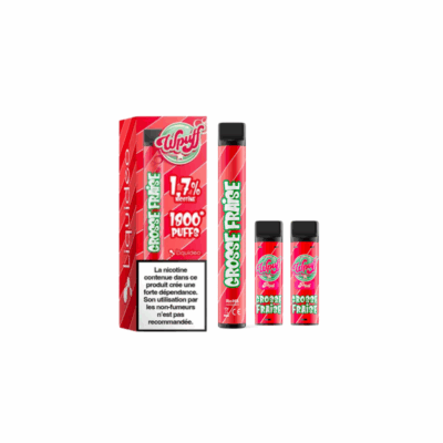 Kit WPuff 1800 Pod + 3 pods 2ml 1.7% Liquideo - Grosse fraise