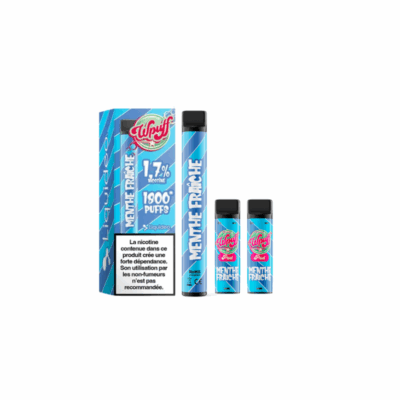 Kit WPuff 1800 Pod + 3 pods 2ml 1.7% Liquideo - Menthe fraîche