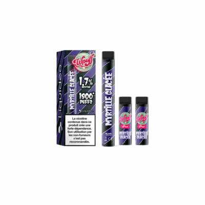 Kit WPuff 1800 Pod + 3 pods 2ml 1.7% Liquideo - Myrtille Glacée