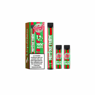 Kit WPuff 1800 Pod + 3 pods 2ml 1.7% Liquideo - Pastèque Fraise