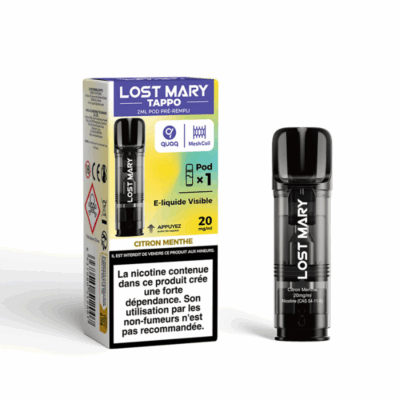Pod Tappo 2ml 20mg Lost Mary - Citron Menthe