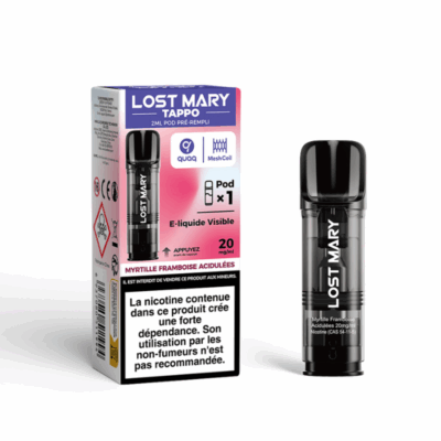 Pod Tappo 2ml 20mg Lost Mary - Myrtille Framboise acidulées