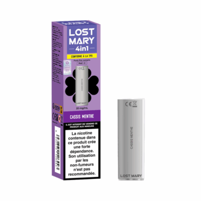 Pack de 2 pods 4en1 2ml 20mg Lost Mary - Cassis Menthe