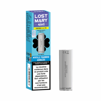 Pack de 2 pods 4en1 2ml 20mg Lost Mary - Myrtille Framboise acidulées