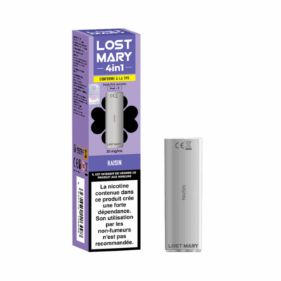 Pack de 2 pods 4en1 2ml 20mg Lost Mary - Raisin