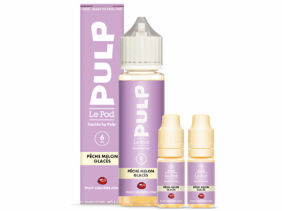 Pack 60ml Peche Melon Glaces Le Pod Liquide Pulp - 03 mg