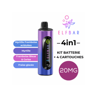Kit 4en1 ELFBAR Édition Baies Sauvages 20mg - 20 mg
