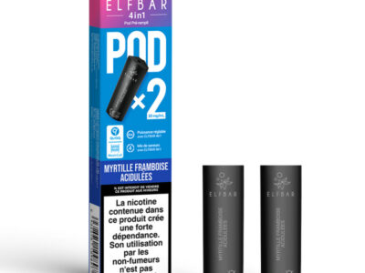 Pack de 2 Pods 4en1 2mL 20mg Elfbar - Myrtille Framboise acidulées
