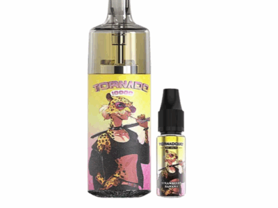 Kit Tornado 10000 800mah 10ml (1x10ml 20mg) Gobar - Fraise Banane
