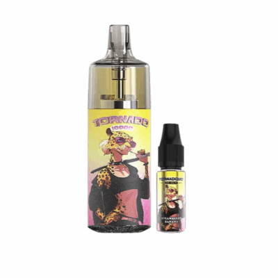 Kit Tornado 10000 800mah 10ml (1x10ml 20mg) Gobar - Fraise Banane
